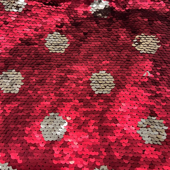 Girl’s Holiday Christmas polka Dot Sequin Sweater; Size M 7/8 - Picture 4 of 10